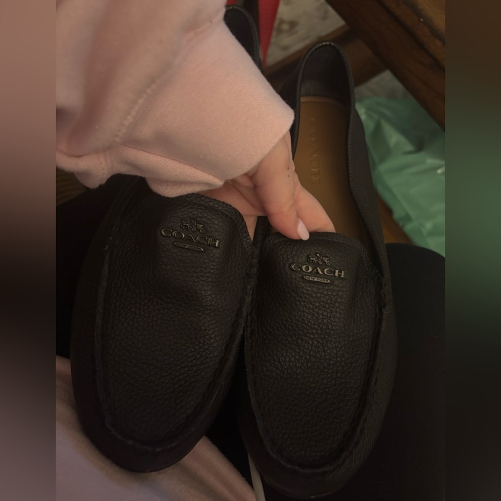 Coach Black Leather Loafers